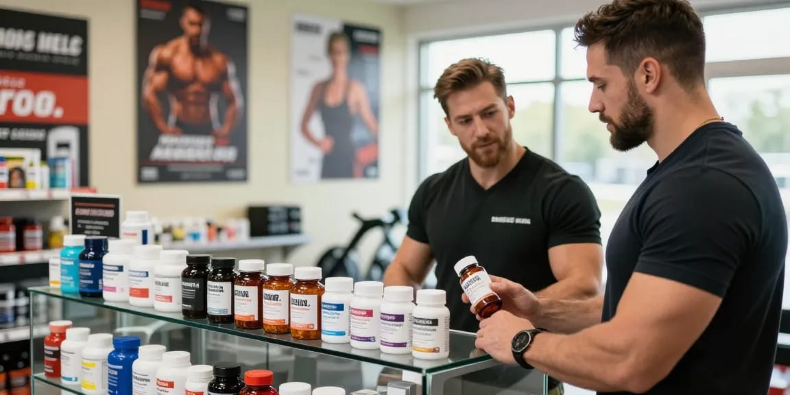 Anabolika Shop displaying original steroids in a vibrant, professional atmosphere with expert guidance.