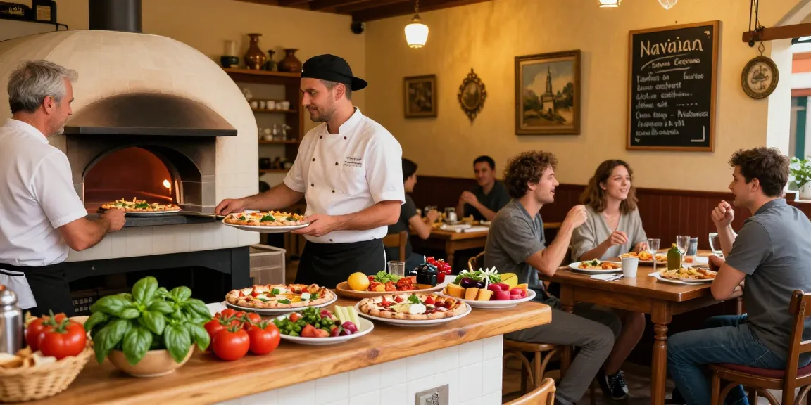 pg soft authentic Italian pizza preparation and dining experience