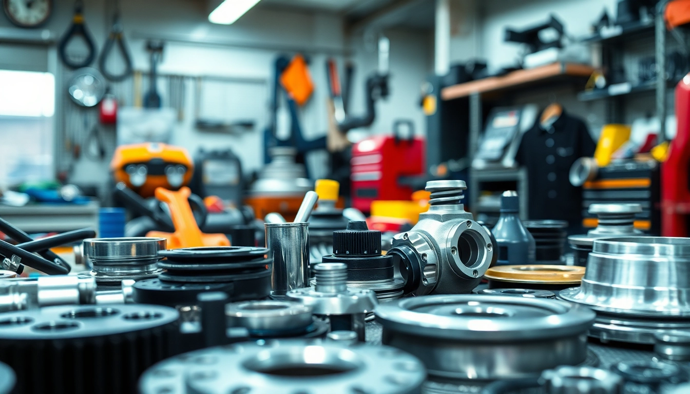 Auto Kufen Zubehör in Werkstatt präsentieren und die Details hervorheben.