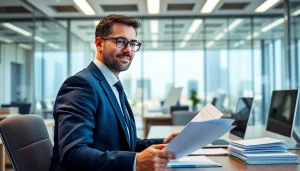 Headhunter Schweiz in einem modernen Büro mit professioneller Atmosphäre.